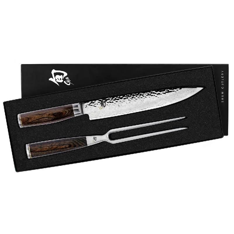 Affordable stainless steel trays-Shun Premier 2-Piece Carving Set