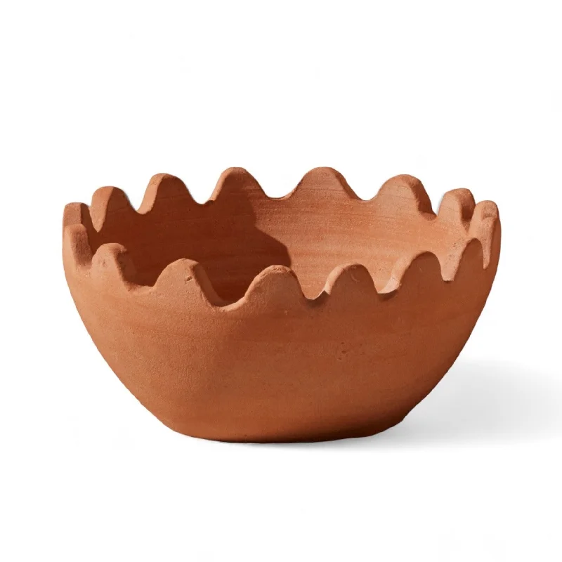 Affordable bamboo dinnerware sets-Ena Terracotta Bowl