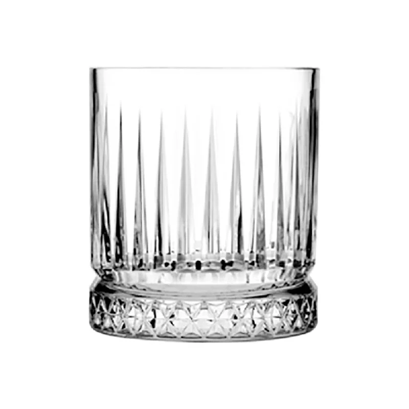 Chic minimalist dinner plates-Ribbed Whisky Glass Elysia 355ml