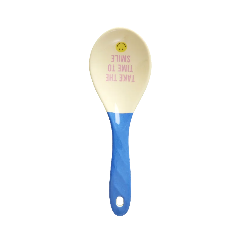 Designer espresso saucers on sale-Melamine Salad Spoon - Blue - Smiley®