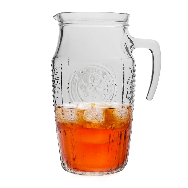 Trendy reusable glass cups-1.6L Romantic Glass Water Jug