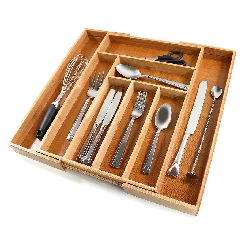 Affordable bamboo dinner plates-Expandable Drawer Organizer