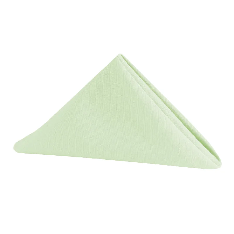 Casual plastic dinnerware for kids-17"x17" Polyester Napkin - Sage Green