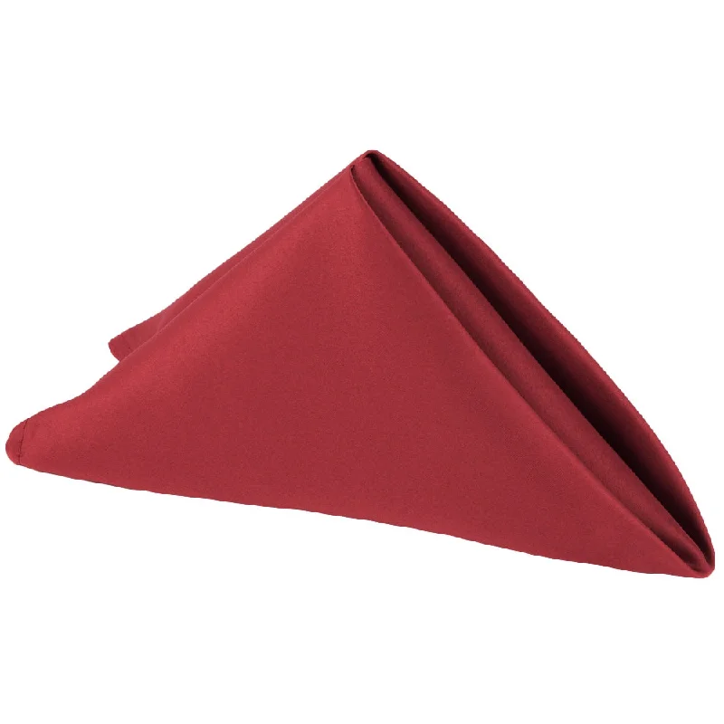 Designer ceramic dinner plates-Lamour Satin Napkin 20"x20" - Apple Red