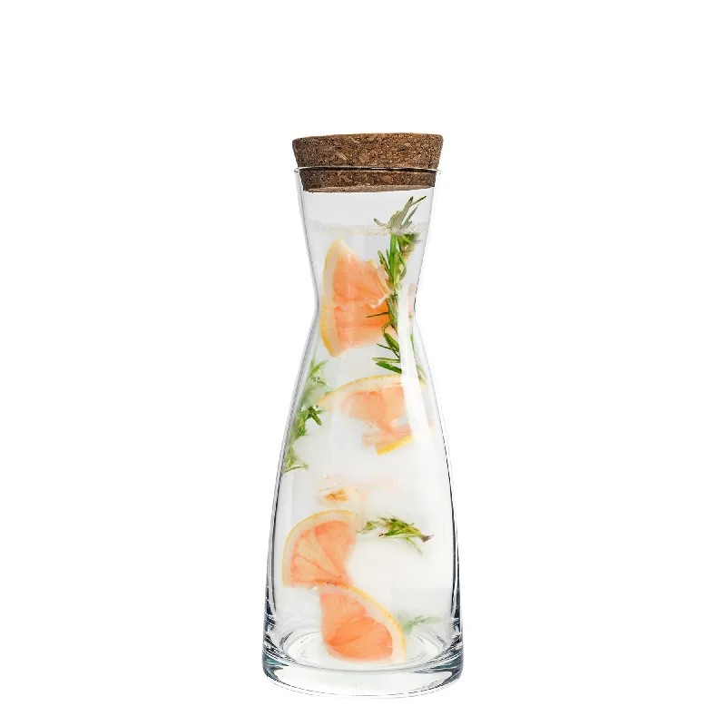 Designer bamboo tumblers on sale-285ml Ypsilon Glass Carafe with Cork Lid