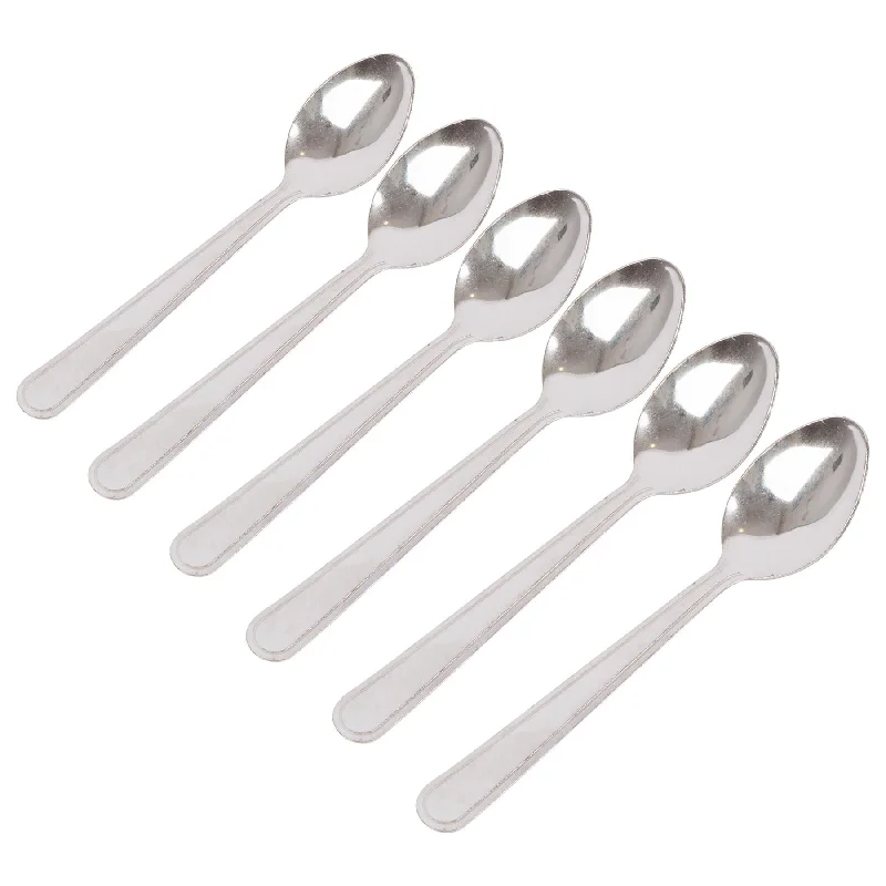 Luxury porcelain salad plates-Stainless Steel Teaspoons - Pack of Six - By Ashley