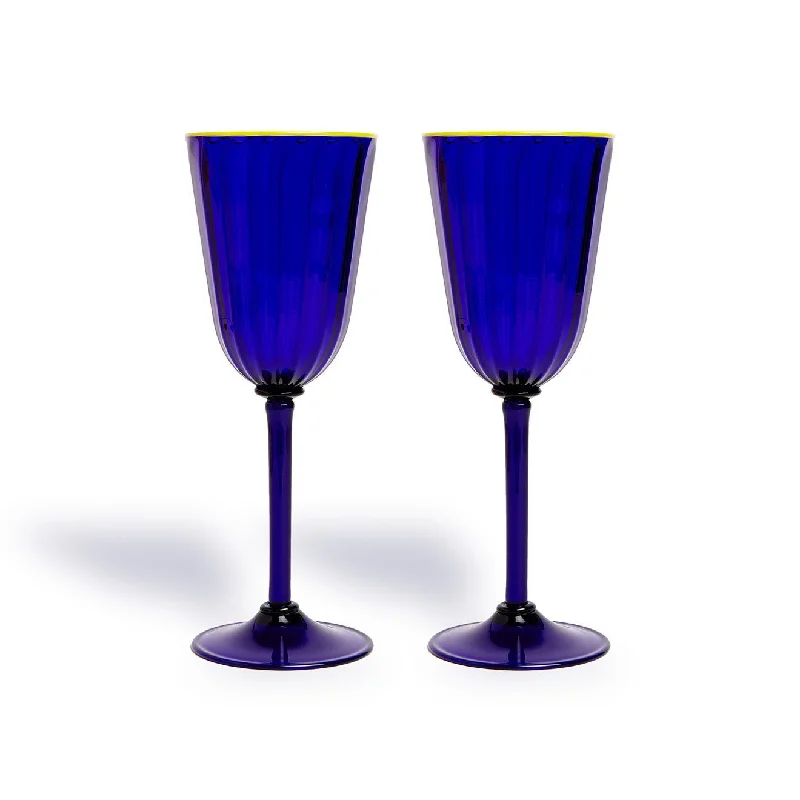 Luxury insulated tumblers for travel-Murano Wine Glass, Set of 2