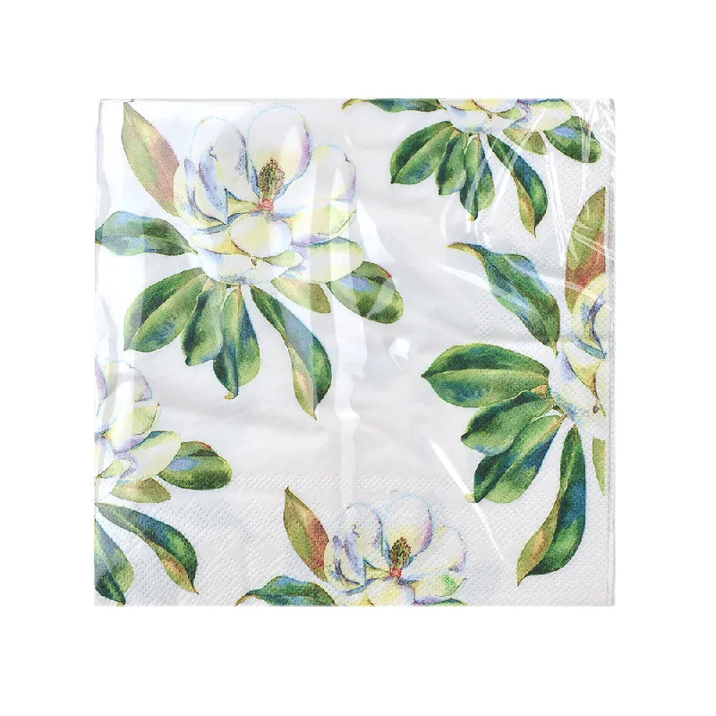 Designer bamboo salad plates-Paper Napkin Magnolia 33cm Pack/20