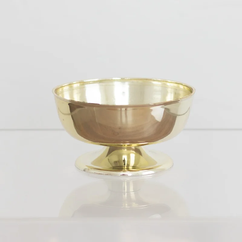 Affordable reusable wall decals-Classic Gold Mini Plastic Chalice Compote