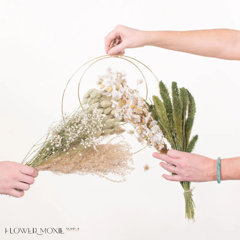 Elegant porcelain decorative bowls-DIY Box with Dried Flowers and Ring - Green