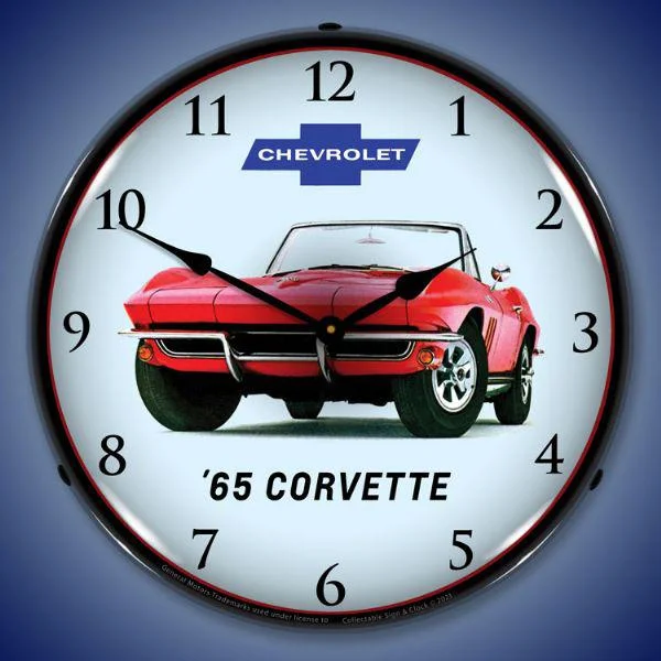 Stylish frosted candle holders-1965 Corvette Convertible Backlit LED Clock