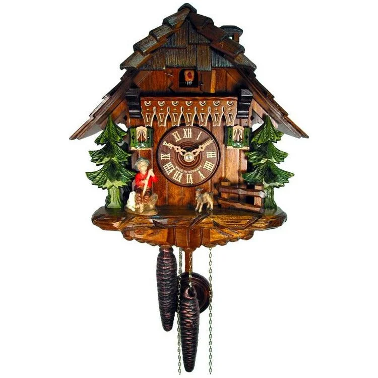 Vintage glass wall art-August Schwer Chalet-Style Cuckoo Clock - 1.0319.01.C - Made in Germany