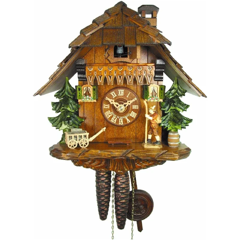 Chic pastel decorative trays-August Schwer Chalet-Style Cuckoo Clock - 1.0321.01.C - Made in Germany