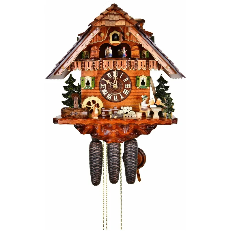 Chic reusable decorative trays-August Schwer Chalet-Style Cuckoo Clock - 5.8868.01.C - Made in Germany