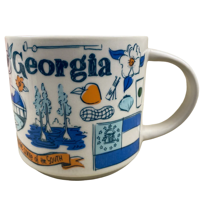 Chic frosted juice tumblers-Been There Series Across The Globe Collection Georgia 14oz Mug 2018 Starbucks