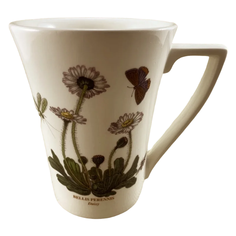 Affordable reusable straw cups-Bellis Perennis Daisy Susan Williams-Ellis Botanic Garden Mug Portmeirion