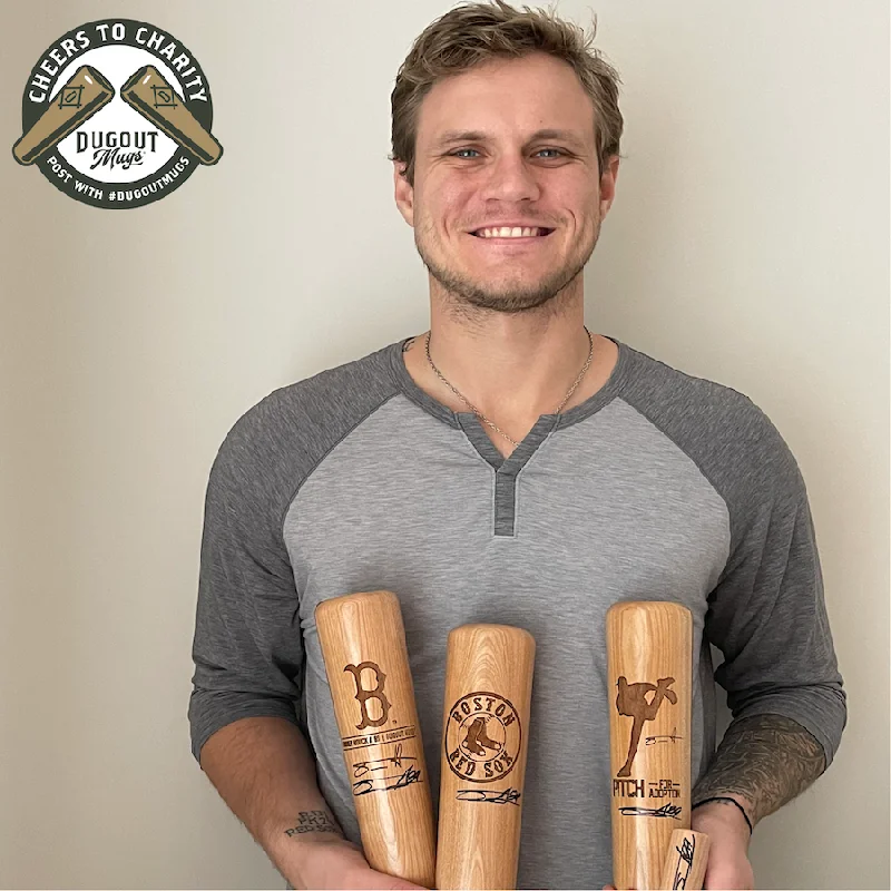 Trendy oversized travel cups-Boston Red Sox Tanner Houck's Pitch for Adoption | Cheers for Charity | Dugout Mug®  | Baseball Bat Mug