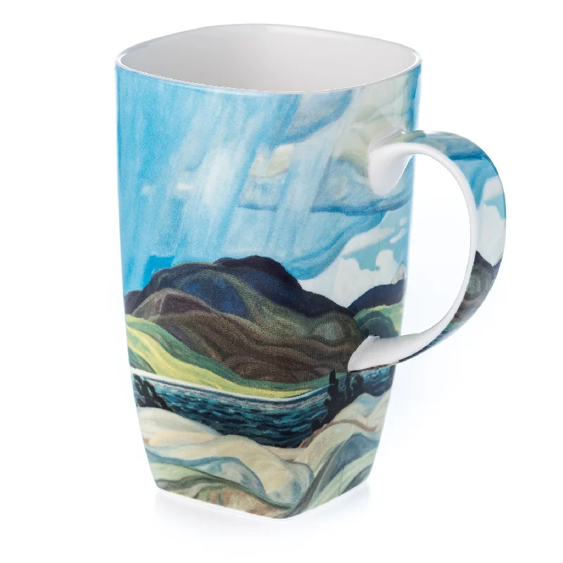 Vintage-inspired ceramic mugs-Carmichael Lake Wabagishik Grande Mug