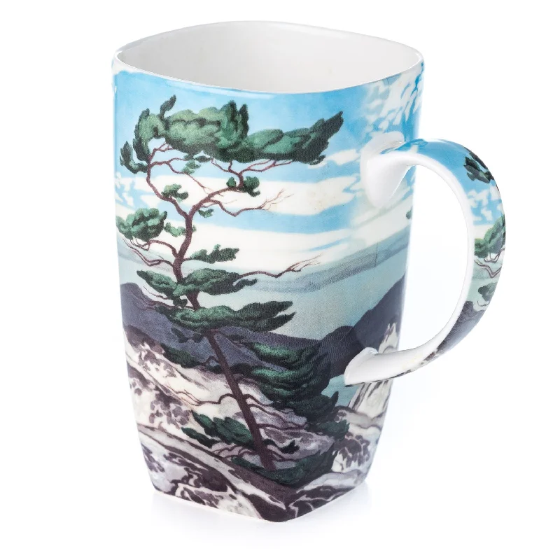 Luxury gold-trimmed teacups-Casson White Pine Grande Mug