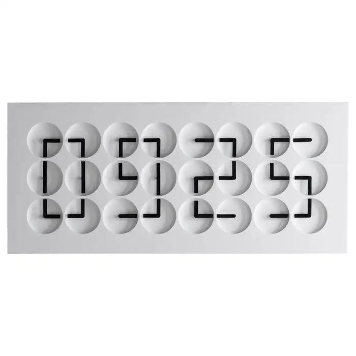 Affordable reusable wall decals-Clockclock 24 White