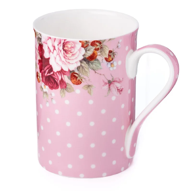 Casual plastic cups for parties-Dots & Roses Pink Classico Mug