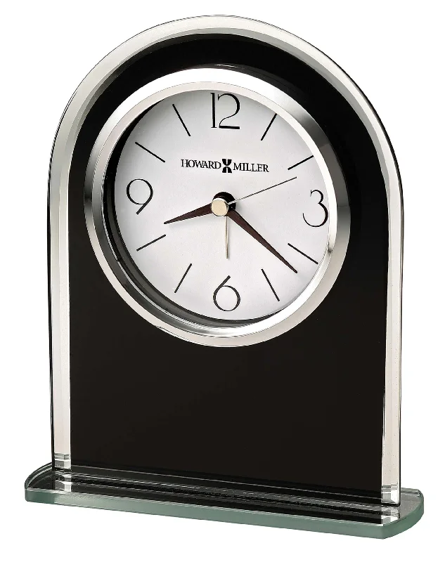 Vintage-inspired candle lanterns-Ebony Luster Tabletop Clock