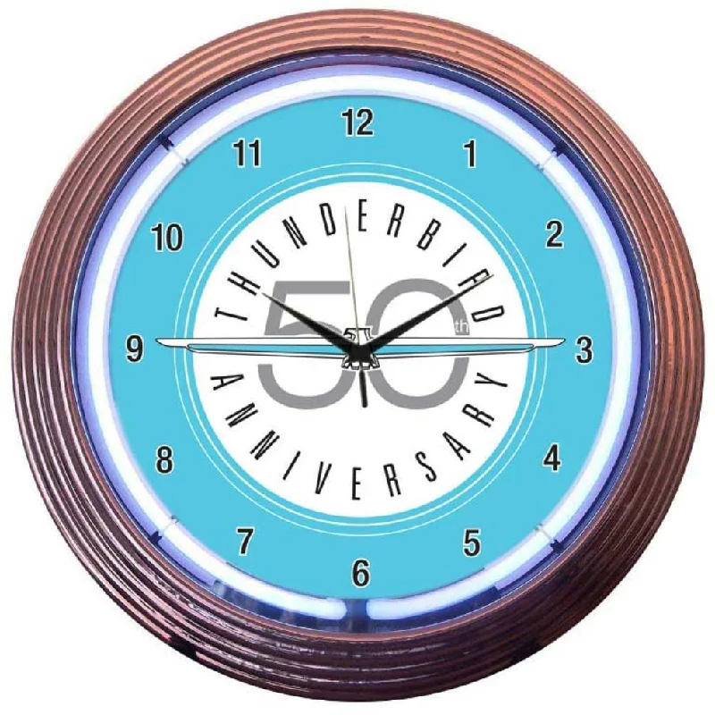 Affordable woven wall mirrors-Ford Thunderbird Neon Clock