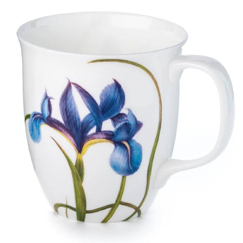 Designer bamboo tumblers on sale-Garden Collection Blue Iris Java Mug