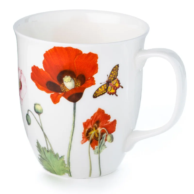 Casual camping mugs with lids-Garden Collection Poppies Java Mug