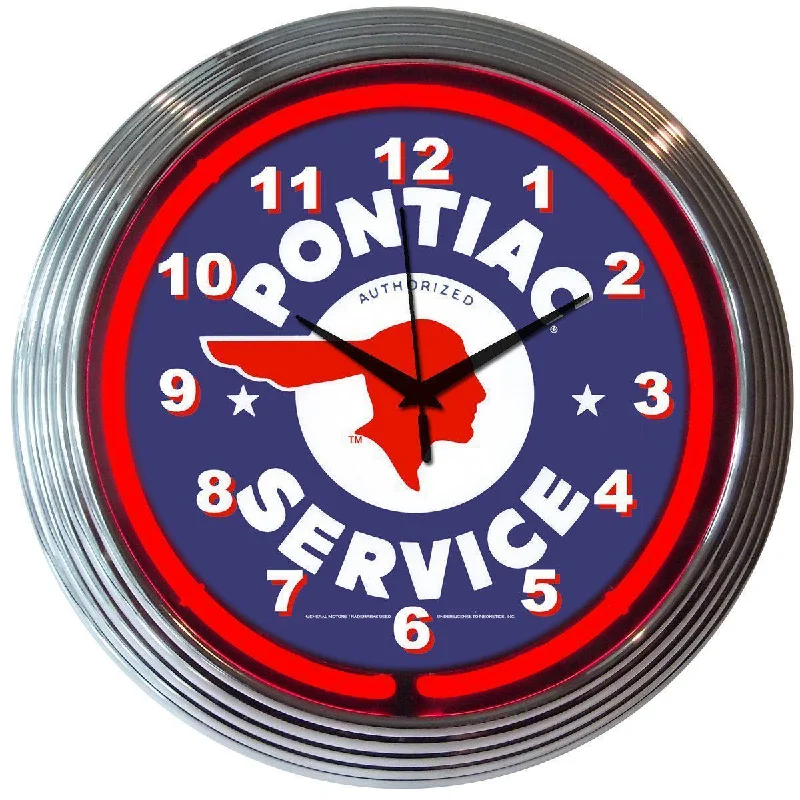 Vintage-inspired photo frames-GM Pontiac Service Neon Clock