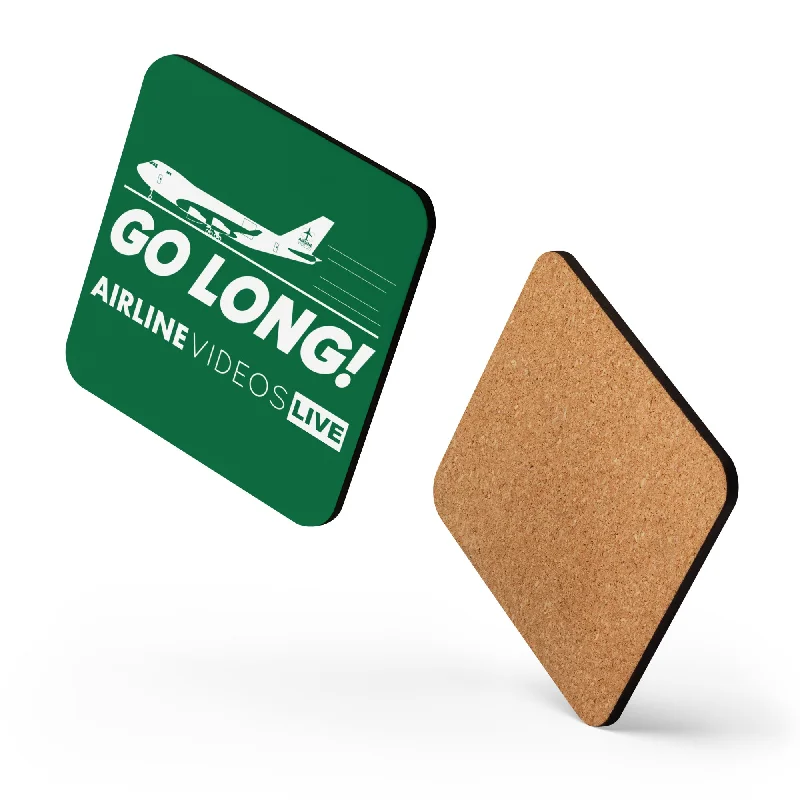 Luxury insulated tumblers for travel-GO LONG (GREEN) Cork-back coaster