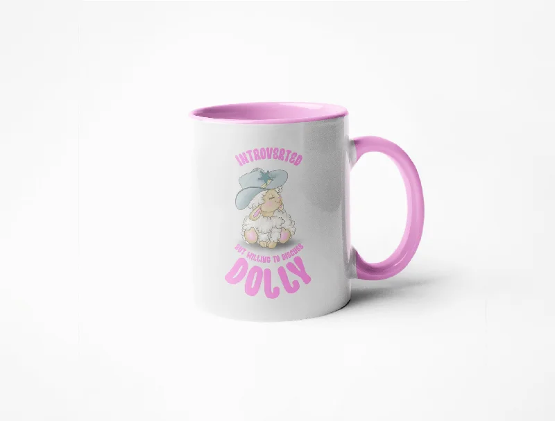 Vintage retro drinking glasses-Introverted Dolly - Storybook Character - Mug