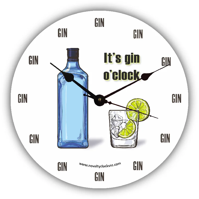 Designer bamboo wall hangings-It's Gin o'clock