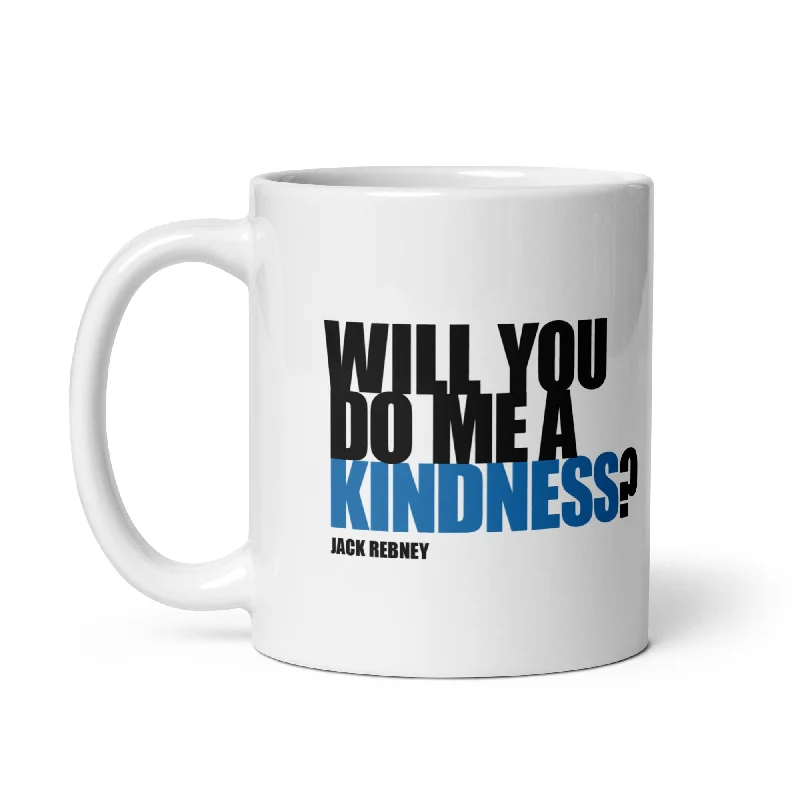 Elegant etched glass tumblers-Jack Rebney's Do Me A Kindness Mug