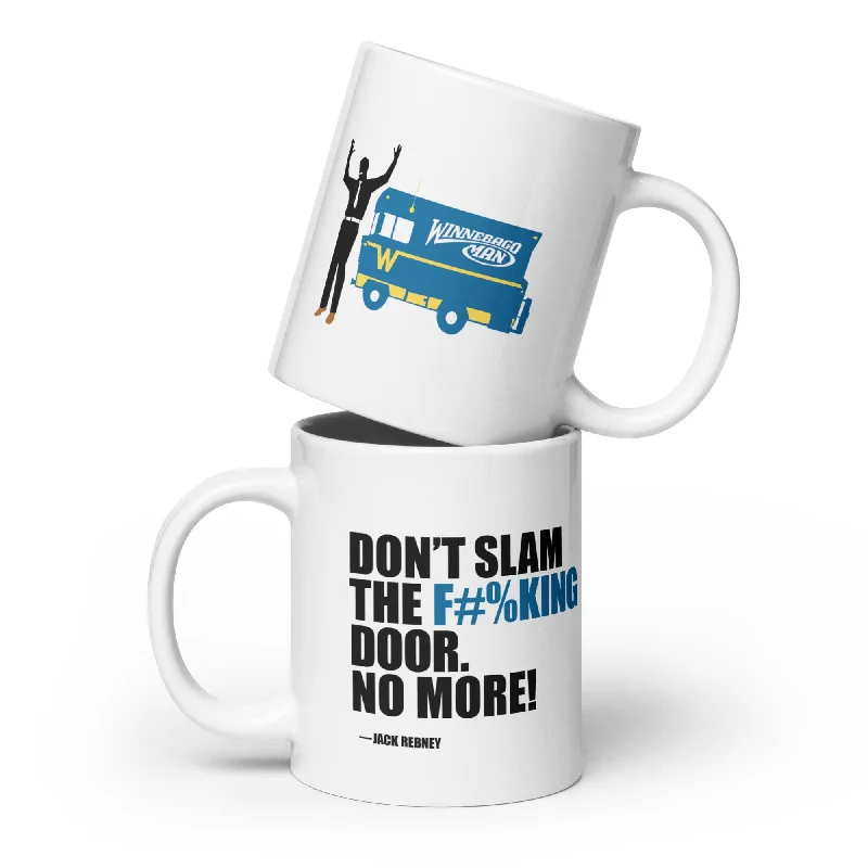 Affordable ceramic travel mugs-Jack Rebney's Don't Slam The Door Mug