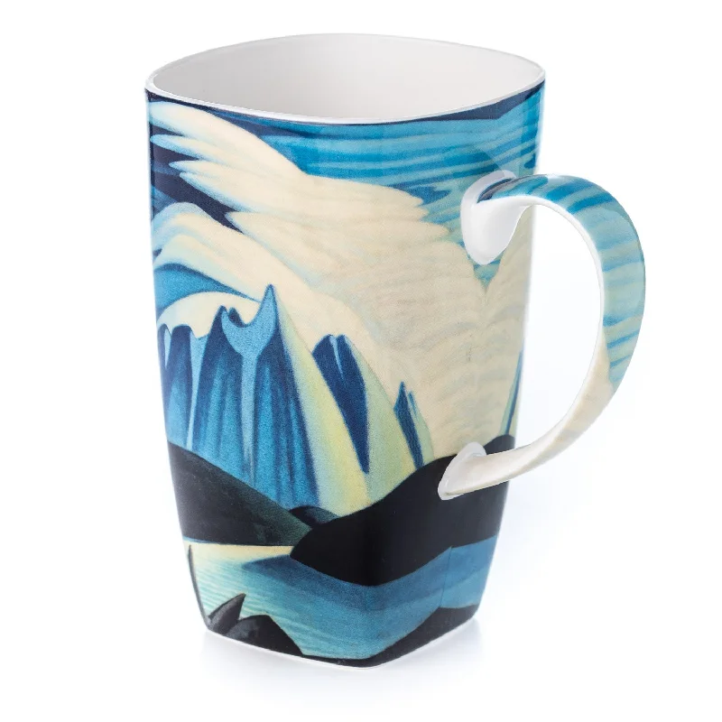 Casual camping coffee mugs-Harris Lake and Mountains Grande Mug