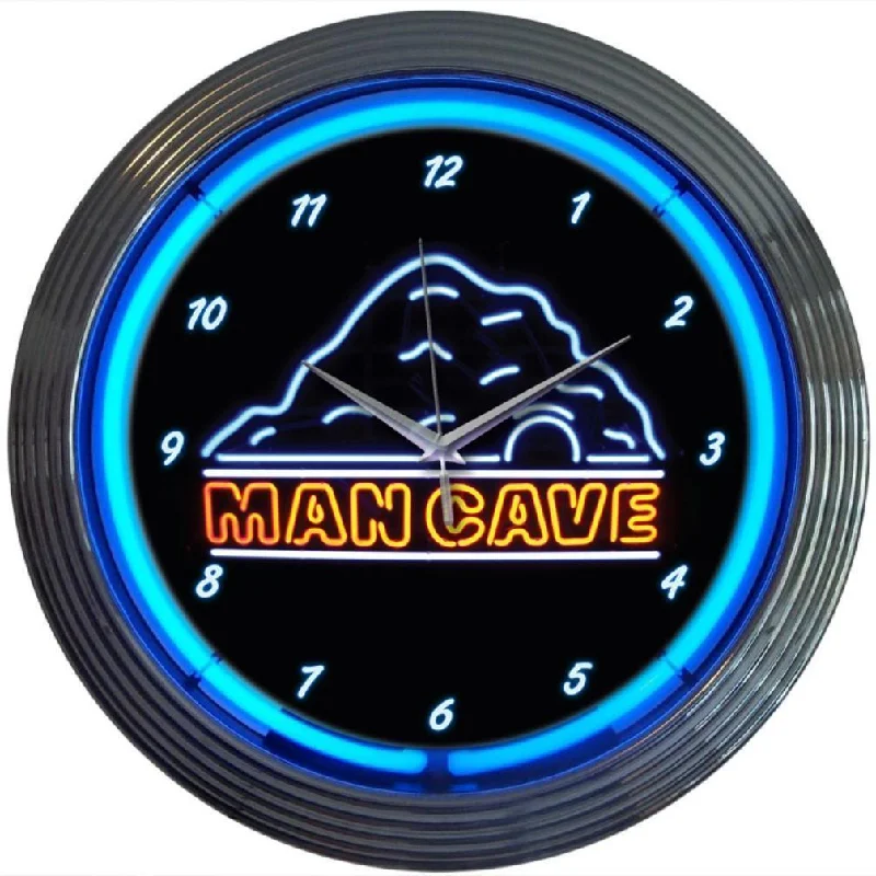 Trendy ombre ceramic vases-Man Cave Neon Clock