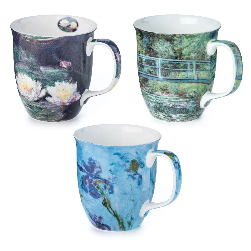 Chic minimalist water tumblers-Monet 3 Mug Bundle