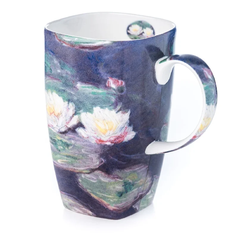 Trendy oversized ceramic tumblers-Monet Water Lilies Grande Mug