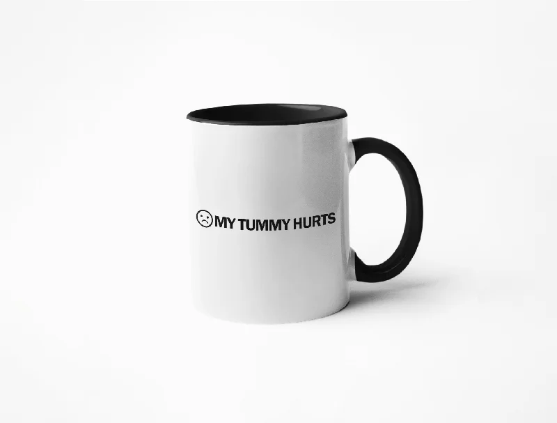 Trendy reusable glass cups-My Tummy Hurts - Coffee Mug