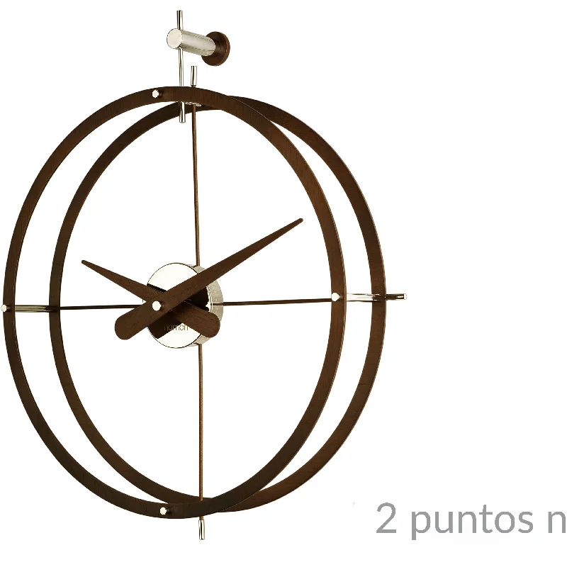 Affordable bamboo table decor-Nomon Dos Puntos Wall Clock - Josè Maria Reina - Made in Spain