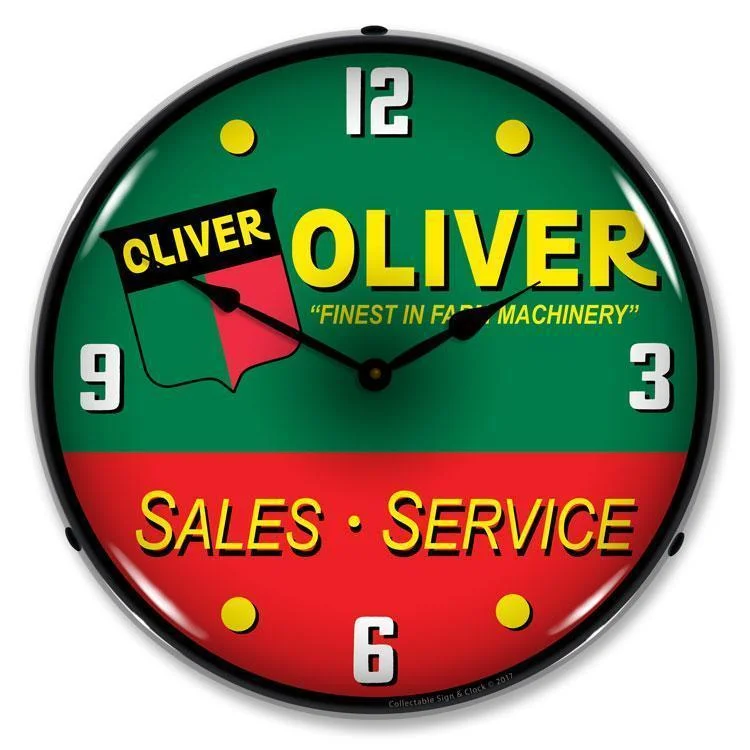 Luxury crystal floor lamps-Oliver Tractor Sales & Service Backlit LED Clock