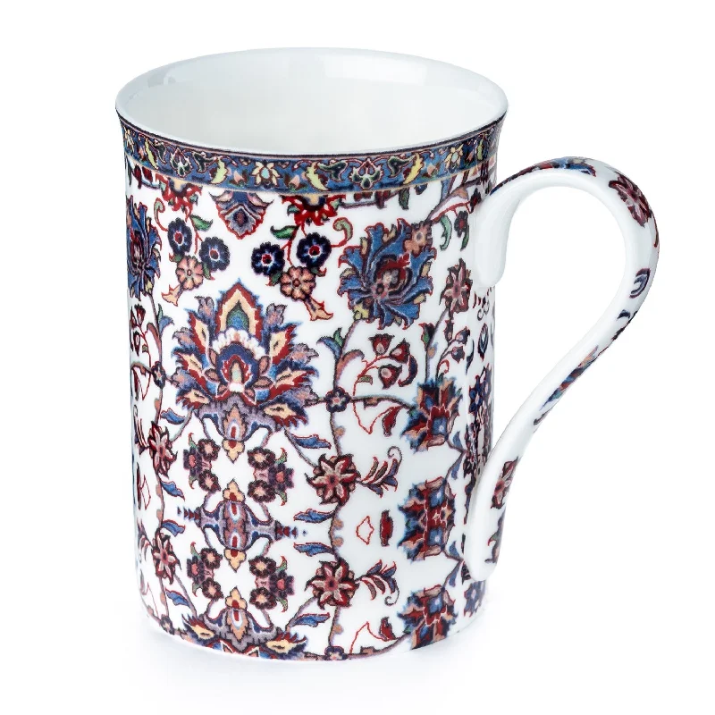 Casual plastic tumblers for picnics-Persian Tapestry White Classico Mug