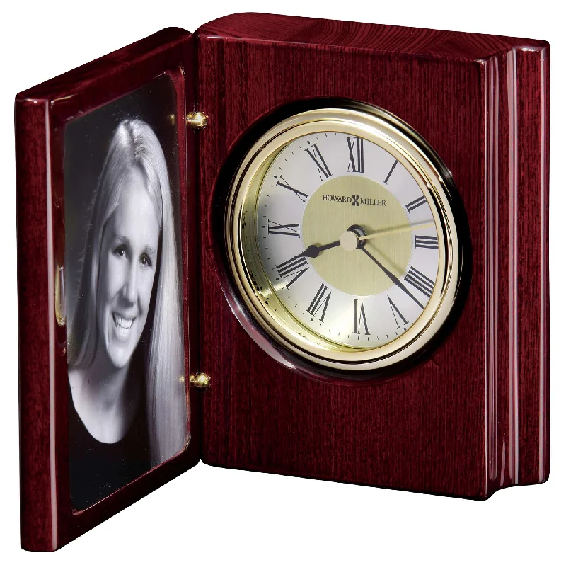 Trendy stackable wall shelves-Portrait Book Tabletop Clock