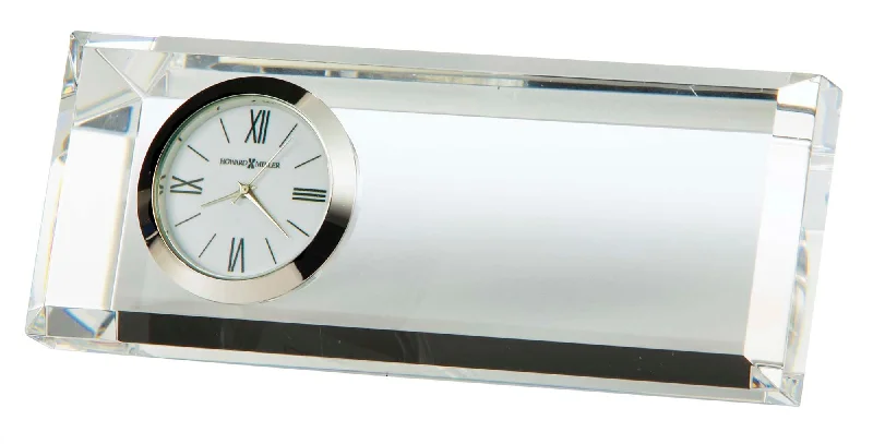 Luxury etched glass chandeliers-Prism Tabletop Clock