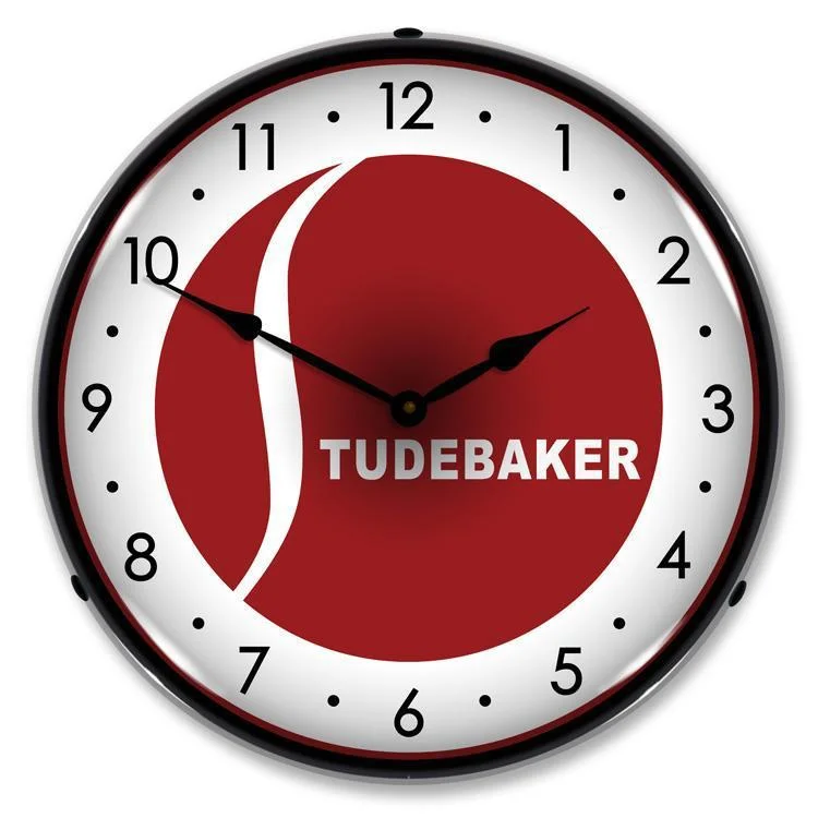 Stylish stackable storage bins-Studebaker Backlit LED Clock