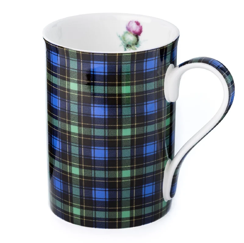 Luxury crystal champagne glasses-Tartan & Thistle Green Classico Mug