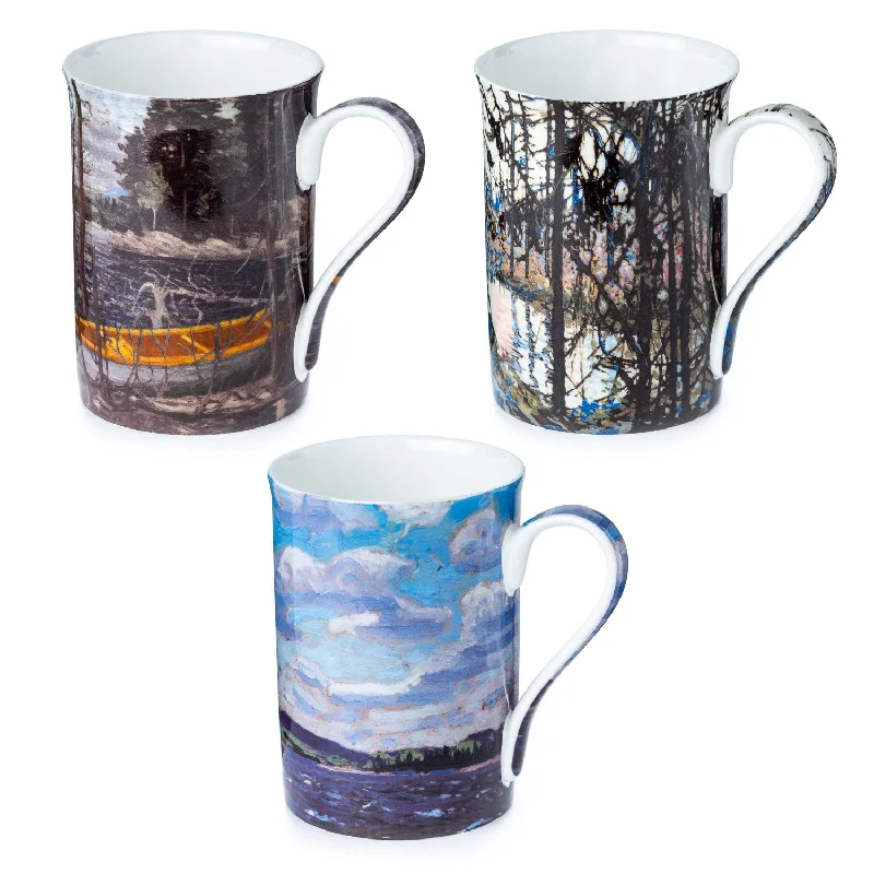 Luxury etched champagne flutes-Tom Thomson 3 Mug Bundle