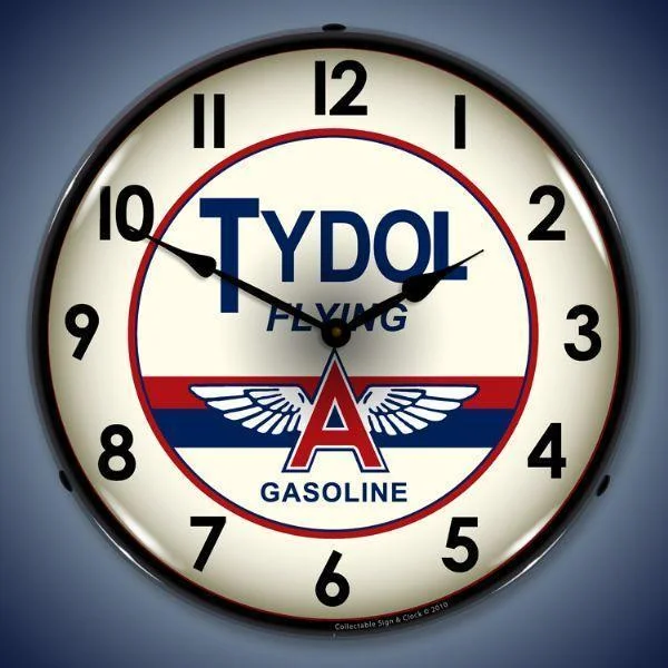 Luxury crystal table lamps-Tydol Flying A Gasoline Backlit LED Clock