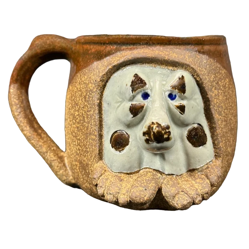 Designer porcelain tea sets-Ugly Face Pottery Animal With Snout And Feet Mug